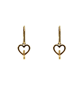 Celine Heart Triomphe Gold Earrings 48936 151842267