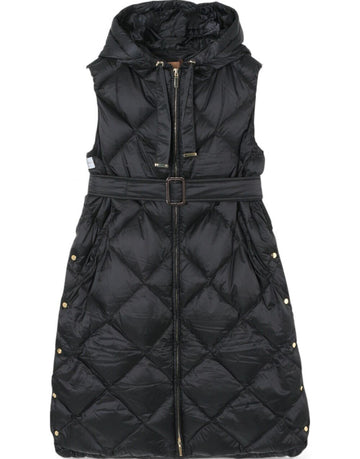 MaxMara TREGIL Goose Down Hooded Vest Black 148952056