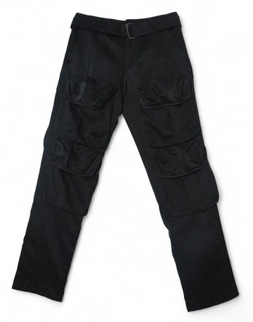 DRIES VAN NOTEN ドリス ヴァン ノッテン ガーメントダイ コットン＆キュプラ PRESLEY ベルト カーゴ パンツ 2320209287286900 61216805