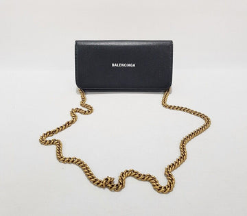 BALENCIAGA ロゴ コンチネンタル チェーン クロスバッグ 593784 110998720