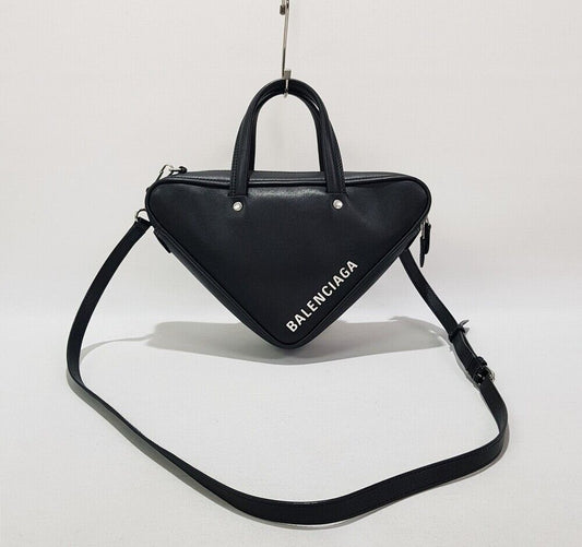 BALENCIAGA Logo Triangle XS Tote Crossbody Bag 121377573
