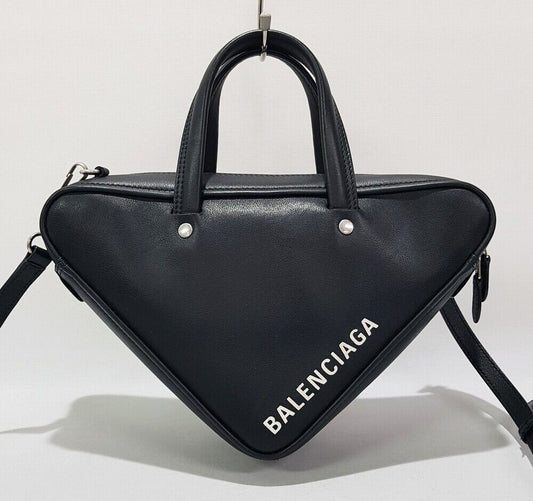 BALENCIAGA Logo Triangle XS Tote Crossbody Bag 121377573