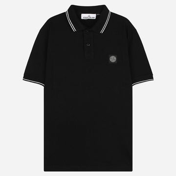 Stone Island Short Sleeve PK Shirt with Logo Patch Black 152163591