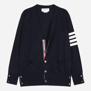 Thom Browne Merino Wool Cardigan Navy 152163620