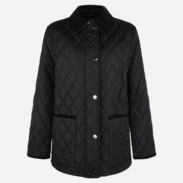 BURBERRY 6S Damen Stepp Nylon Halbjacke Schwarz 8107463 C1900 152183805