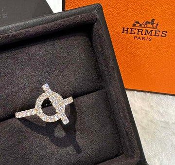Hermes Pivotal Rose Gold Diamond Ring 0.83CT H219612BH121203 149860128
