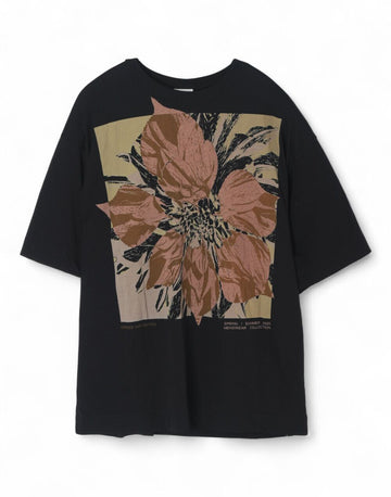 DRIES VAN NOTEN HUIN Druck T-Shirt kurzarm schwarz 129630841