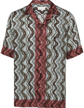 DRIES VAN NOTEN CARLTONE Viskose Hemd Braun 2410207258099703 82103208