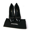 CHANEL Suede Pearl Pumps 13123 152244890 [P]