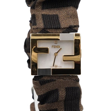 FENDI FOW848 FF JuKa Logo Armband 2P Diamant Perlmutt Zifferblatt Quarz Damenuhr aa60538 152314419