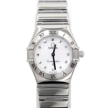 OMEGA Perlmuttstahl 22,5 mm Quarz Damenarmbanduhr 1561.71.00 152314433