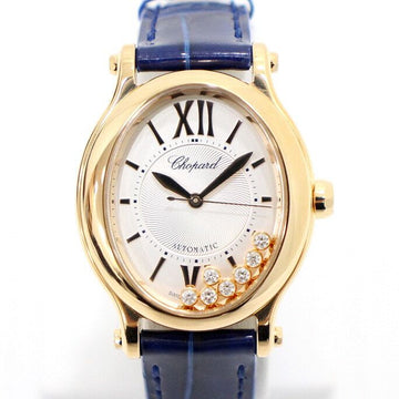 CHOPARD Happy Sport 7P Diamant Automatik Lederband Damenuhr 275362-5001 152314449