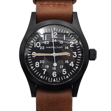 HAMILTON カキ フィールド メカニカル 38MM 自動巻き レザー バンド メンズ ウォッチ H69409930 152314513
