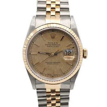 Rolex Datejust 16233 18K Gold Combination Watch with Bokashi Dial 36mm for Men 1991 152314518