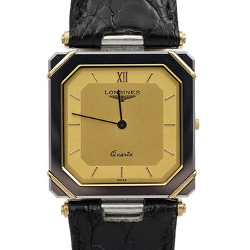 Longines Vintage 18K Gold Combination XL 24 Leather Band 28MM Quartz Men's Watch 3483 152314575