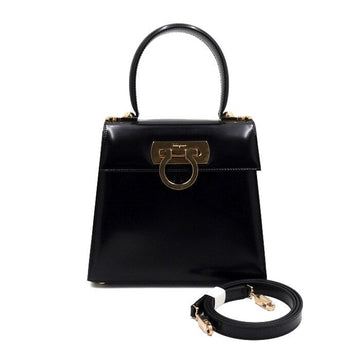 Salvatore Ferragamo Black Iconic Top Handle Small Kelly Tote Bag 212193 152314736