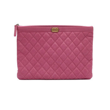 CHANEL Clutch Bag in Pink Caviar A84406 152314861
