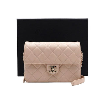 CHANEL Pink Caviar Quilted Small Chain Shoulder Bag with Gold Hardware AS3003 152314959