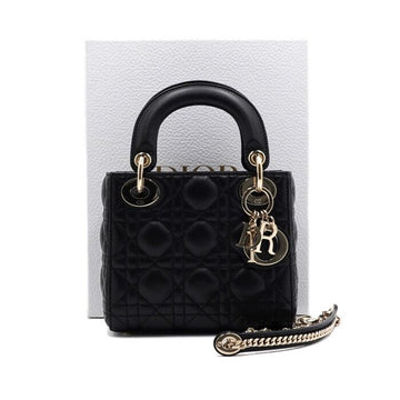 DIOR Mini Tote Bag in Schwarz mit goldenem Kettenriemen AA59940 152315000