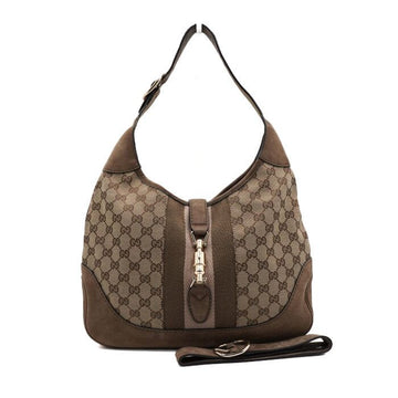 GUCCI キャンバスレザーのトリミング入り三色ウェブステッチジャッキー ホーボーショルダーバッグとクロスバッグ aa60295 152315011