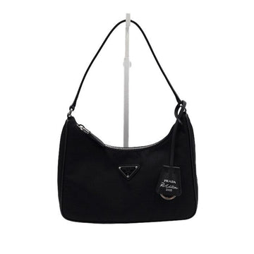 Prada Reedition Nylon Hobo Tote Bag with Silver Logo 152315114
