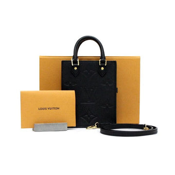 Louis Vuitton Black Monogram Empreinte Leather Petit Sac Plat Tote Bag and Shoulder Bag Crossbody M80478 152315115