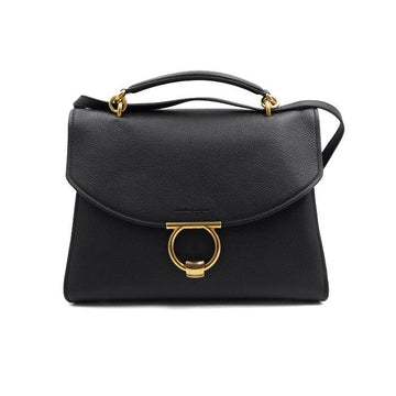 SALVATORE FERRAGAMO 21 H320 Gold-Gancini Top-Handle MARGOT Große Tote Bag und Schultertasche AA59726 152315128