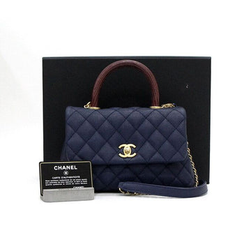 CHANEL Kaviar Kochen 23 Kleine Klappen-Lizard Top Handle Tote Bag 152315157