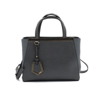 FENDI Grauer Tuchure Kleine Tote Bag und Schultertasche 8BH253 152315193