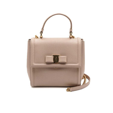 SALVATORE FERRAGAMO 21 G646 ゴールドトーンバラキャリーミニトートバッグ兼ショルダーバッグクロスバッグ aa58634 152315205