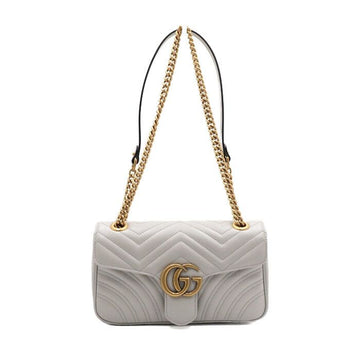 Gucci Light Gray Matelassé Chevron Golden Chain Shoulder Bag aa59438 152315255