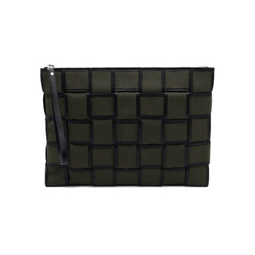 Bottega Veneta Large Intreccio Canvas Wristlet Pouch Clutch Bag 742995 152315348