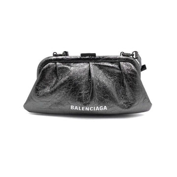 BALENCIAGA Clutch Bag XS Metallic Silver 618895 152315401