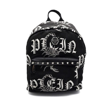 PHILIPP PLEIN Logo-Patch Canvas Druck Herren Rucksack aa57131 152315416