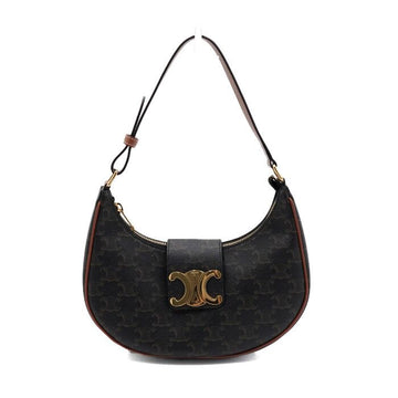 CELINE Trio Canvas Schultertasche mit Gold-Logo 114492BZJ 152315448