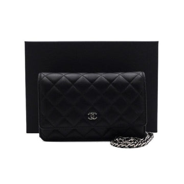 CHANEL Schwarze CC Kette Schultertasche und Crossbody Tasche AA56374 152315451