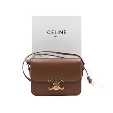 Celine Bronze Shiny Calfskin Tin Triomphe Bag Shoulder Bag and Crossbody Bag 188423BF4 152315473