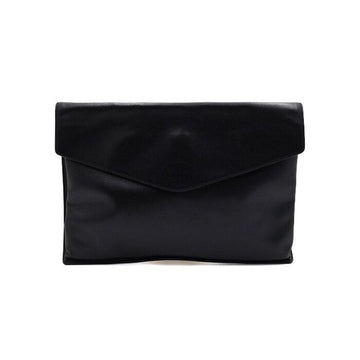 CHANEL ブラック クラシック CCロゴ フラップ エンベロープ 女性 クラッチバッグ aa56318 152315528