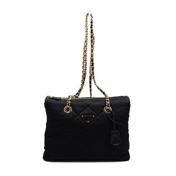 Prada Re-edition Black Re-Nylon Gold Chain Shoulder Bag 1BG529 152315544