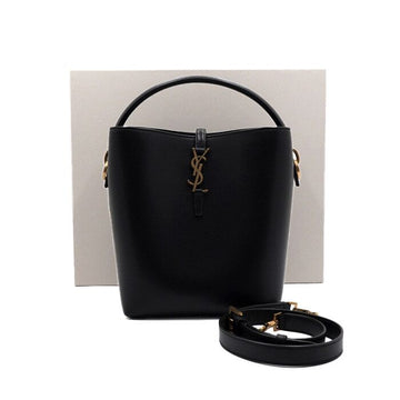 Saint Laurent Black LE37 Cassandra Bucket Bag Tote and Shoulder Bag Crossbody 742828 152315551