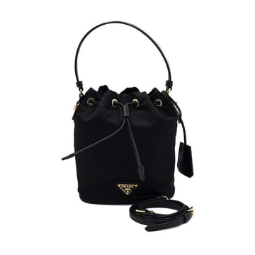 PRADA リエディション 1978 ブラック リナイロン ミニバケット トートバッグ 兼 ショルダーバッグ クロスバッグ 1BE067 152315617