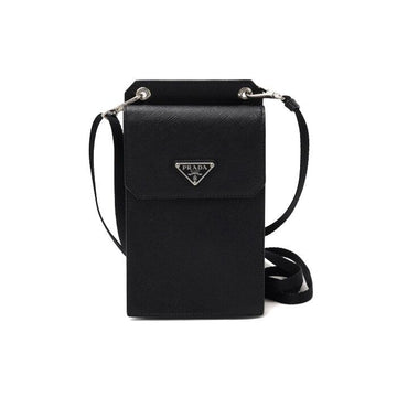 Prada Black Saffiano Phone Holder Crossbody Bag 2ZH068 152315651