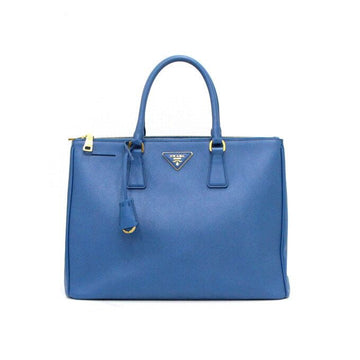 PRADA Doppelreißverschluss-Tote aus blauem Leder SAFFIANO LUX 1786 152315662