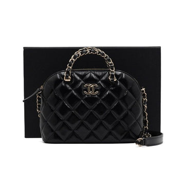 CHANEL Klein Black Lambskin Tote mit goldener Kette AS5130 152315732