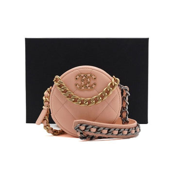 CHANEL Runde Ketten-Schultertasche aus Tamburin in Pink AP0945 19 152315761