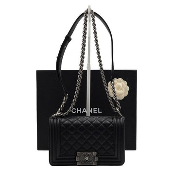 CHANEL Boy Mini Size Chain Shoulder Bag Crossbody Black A67085 152315803