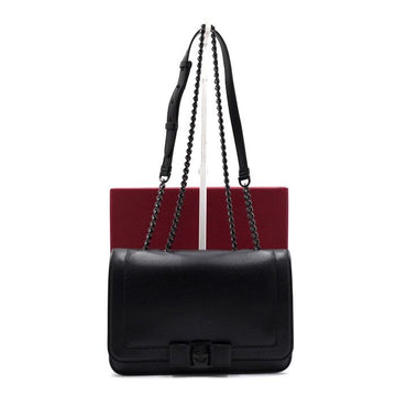 SALVATORE FERRAGAMO ブラック バラボウ フラップ ショルダーバッグ兼クロスバッグ 21G878 152315808
