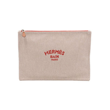 HERMES H103134M Fabric Bain New Yachting Medium Pouch Clutch 56086 152315823