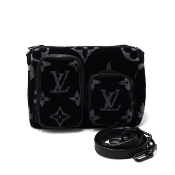 Louis Vuitton Monogram Shearling Black Keepall Bandoulière 25 Men's Shoulder Bag Crossbody M45438 152315826