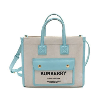 BURBERRY Canvas Mini Freya Pocket Tote Bag Crossbody 8072266 152315858